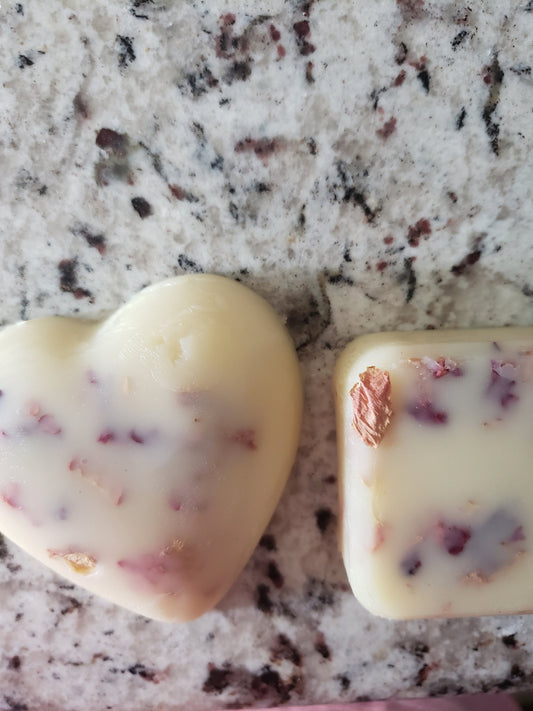 Lotion Bar with Rose Petals