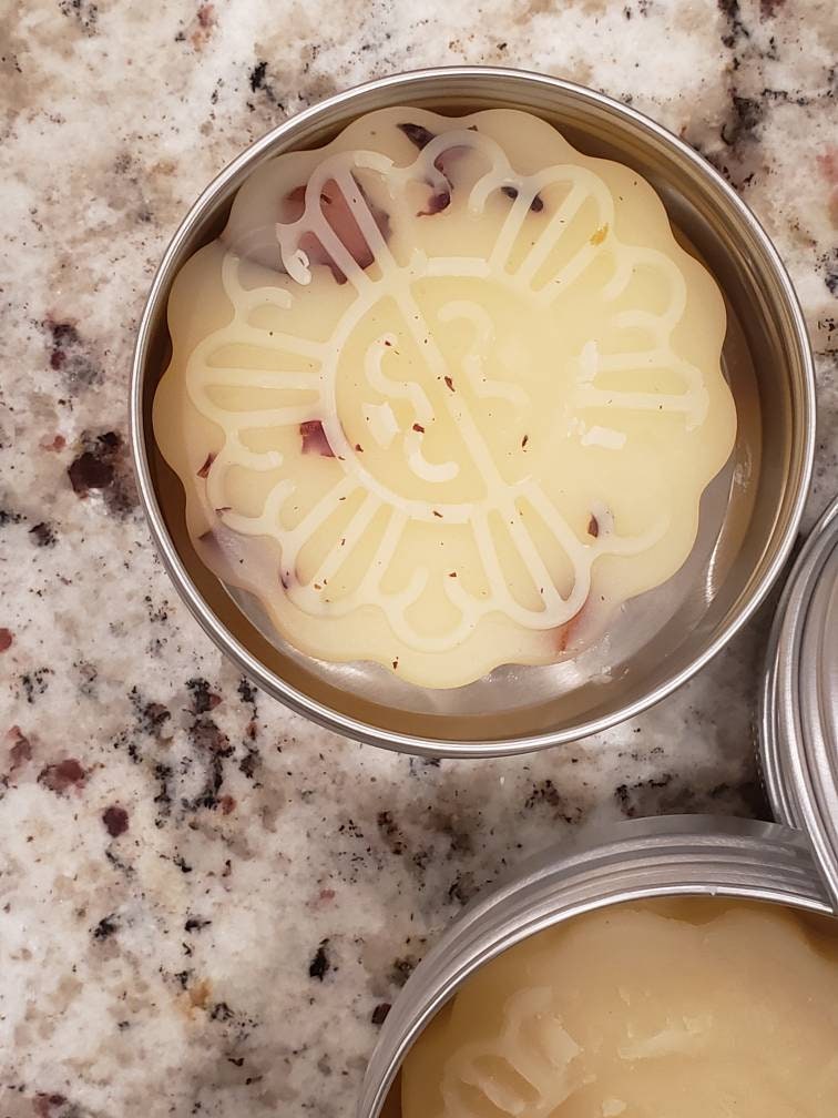Lotion Bar with Rose Petals