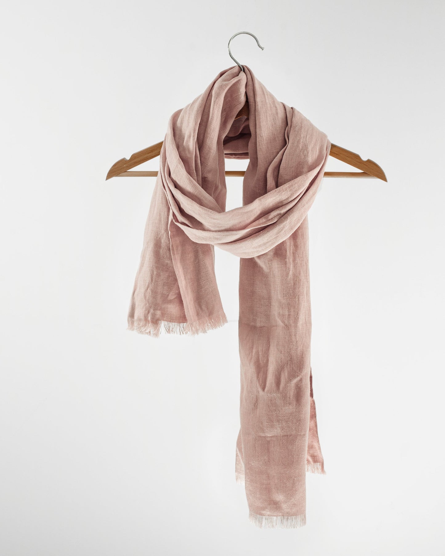 Linen scarf in Pale Pink