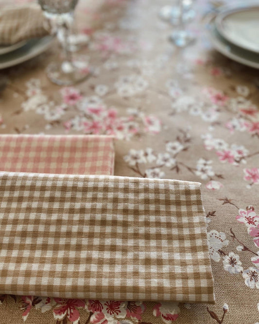 PACK SERVILLETAS VICHY BEIGE