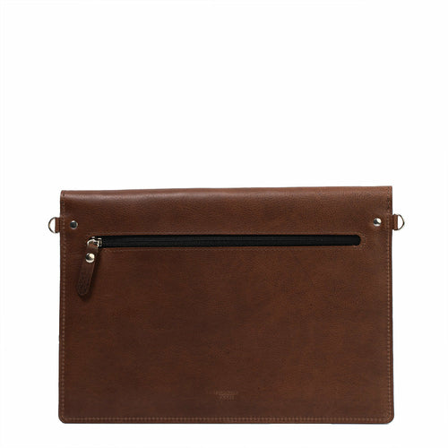 Leather Bag for MacBook with a pocket for iPad