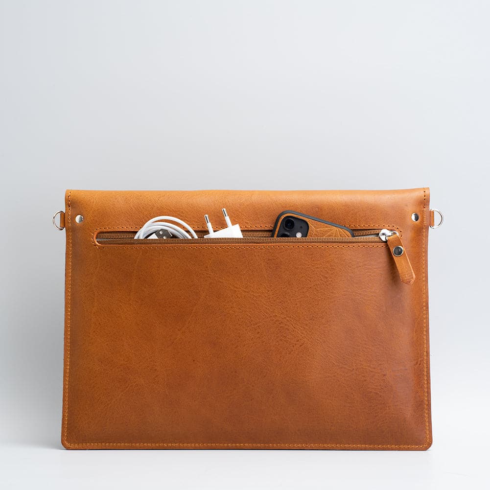 Leather MacBook Bag with Adjustable Strap