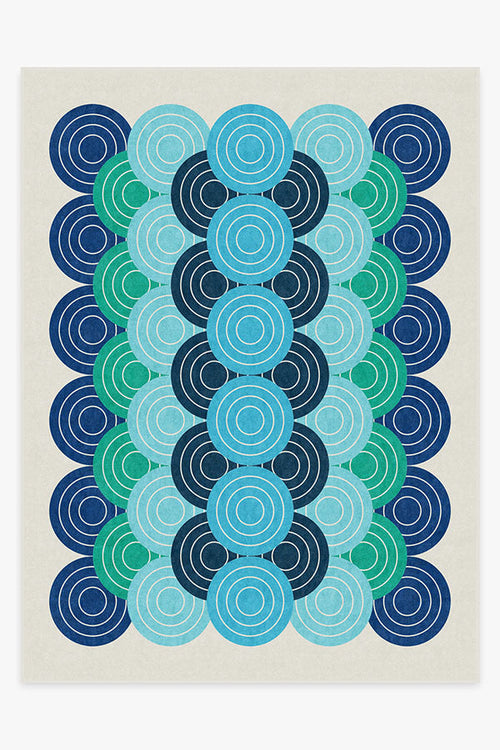 Jonathan Adler Biba Blue Green Tufted Rug