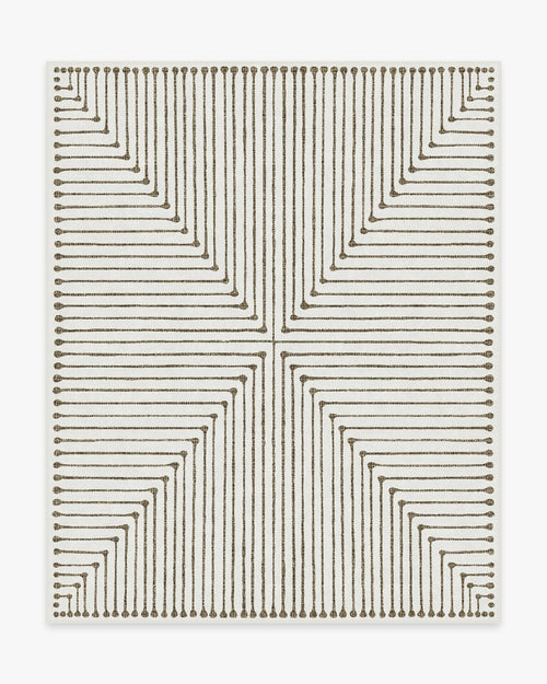 Jonathan Adler Inkdrop Camel & Ivory Tufted Rug