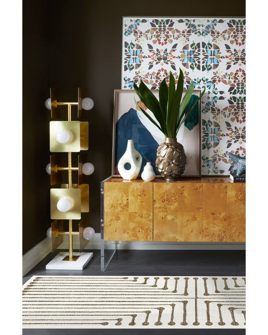 Jonathan Adler Inkdrop Camel & Ivory Tufted Rug