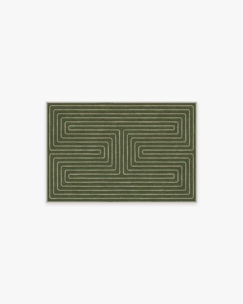 Jonathan Adler Labyrinth Fern Green Tufted Rug
