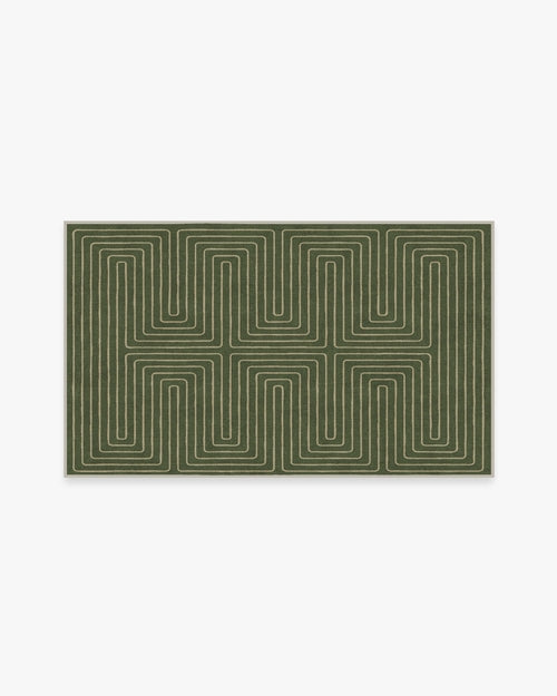 Jonathan Adler Labyrinth Fern Green Tufted Rug