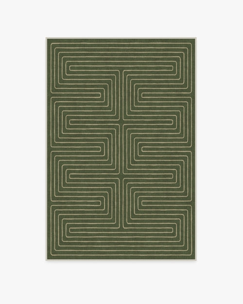Jonathan Adler Labyrinth Fern Green Tufted Rug