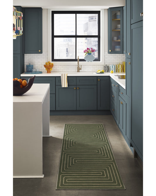 Jonathan Adler Labyrinth Fern Green Tufted Rug