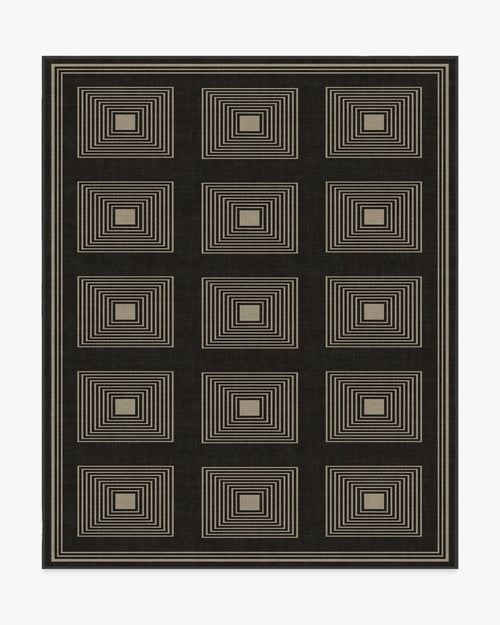 Jonathan Adler Matrix Black & Ivory Tufted Rug