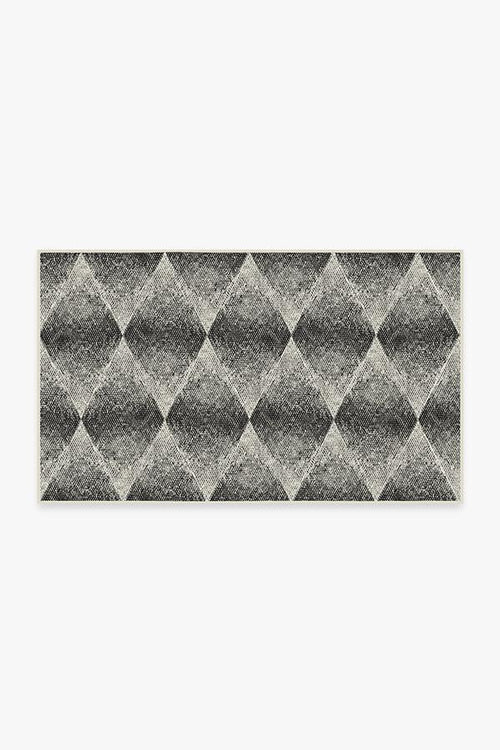 Outdoor Kumo Diamond Black Rug