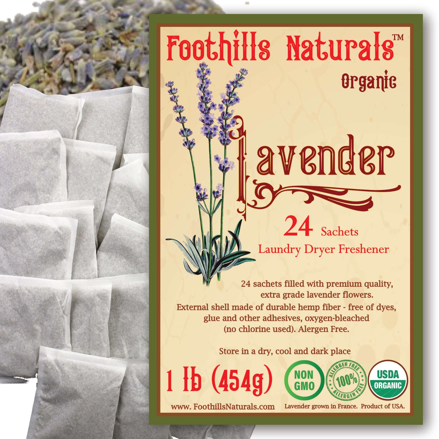 Lavender Laundry Dryer Freshener All Natural - 24 Count - Natural,
