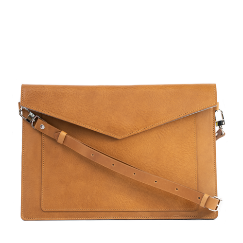 Leather Bag for MacBook with a pocket for iPad
