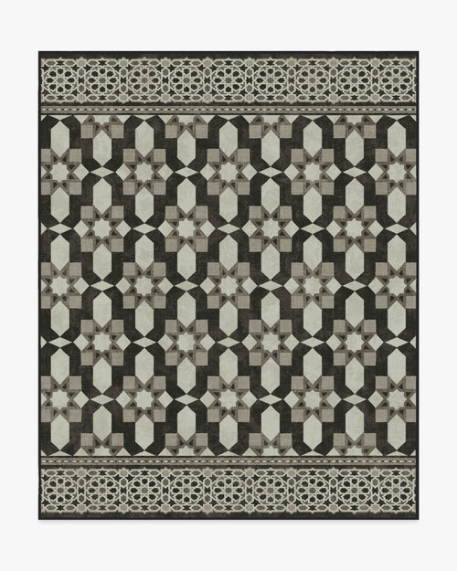 Martyn Lawrence Bullard Emir Black & Ivory Tufted Rug