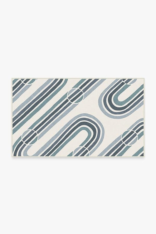 Metro Slate Blue Tufted Rug