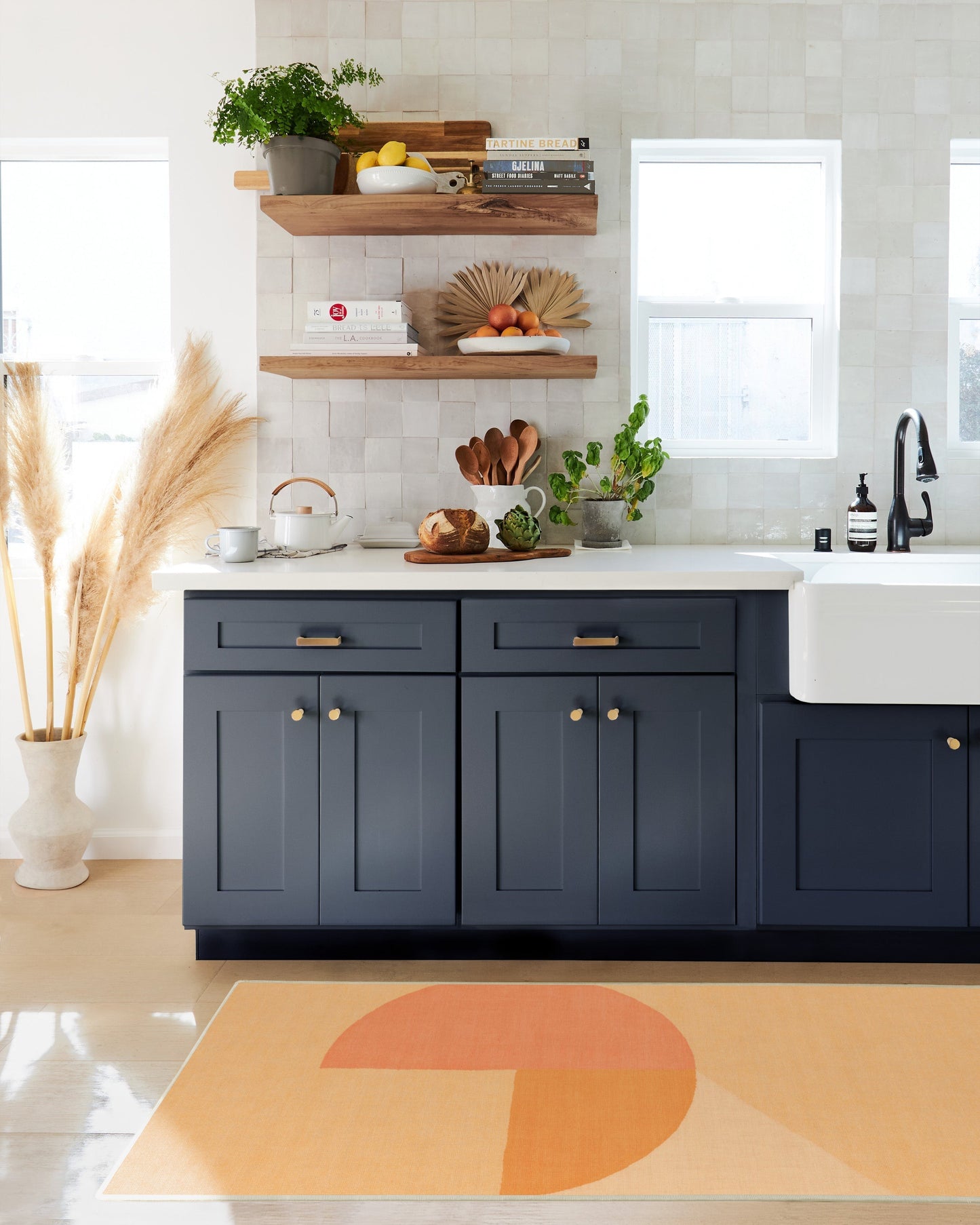 Pantone Peach Fuzz Pop Divide Tufted Rug