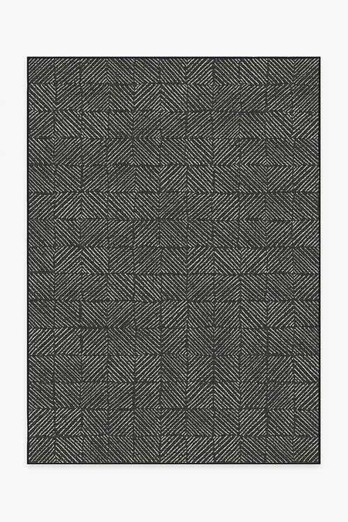 Outdoor Parquet Black Rug