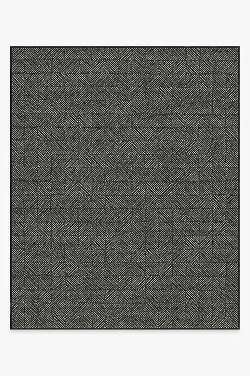 Outdoor Parquet Black Rug
