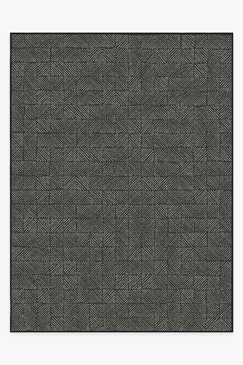 Outdoor Parquet Black Rug