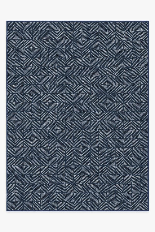 Outdoor Parquet Navy Rug