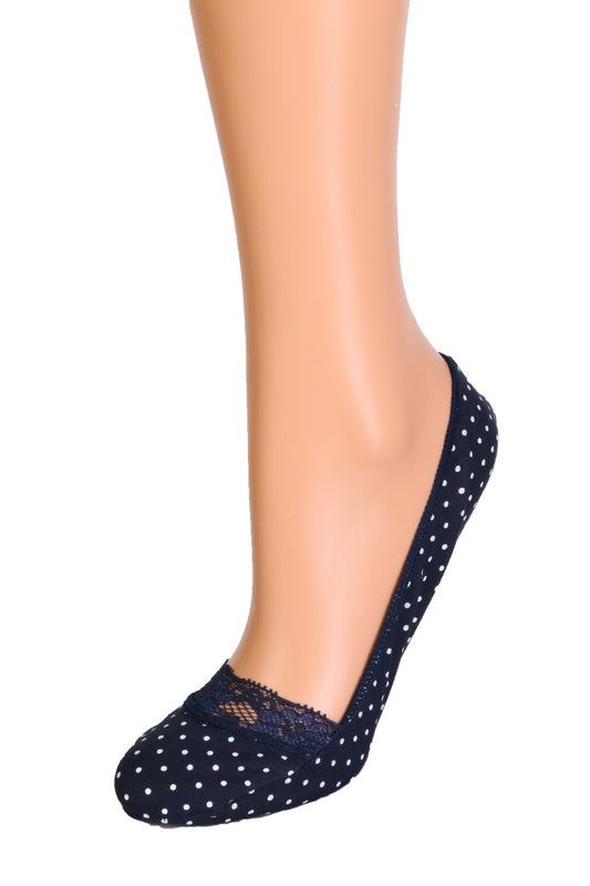 POIS dark blue footies with dots