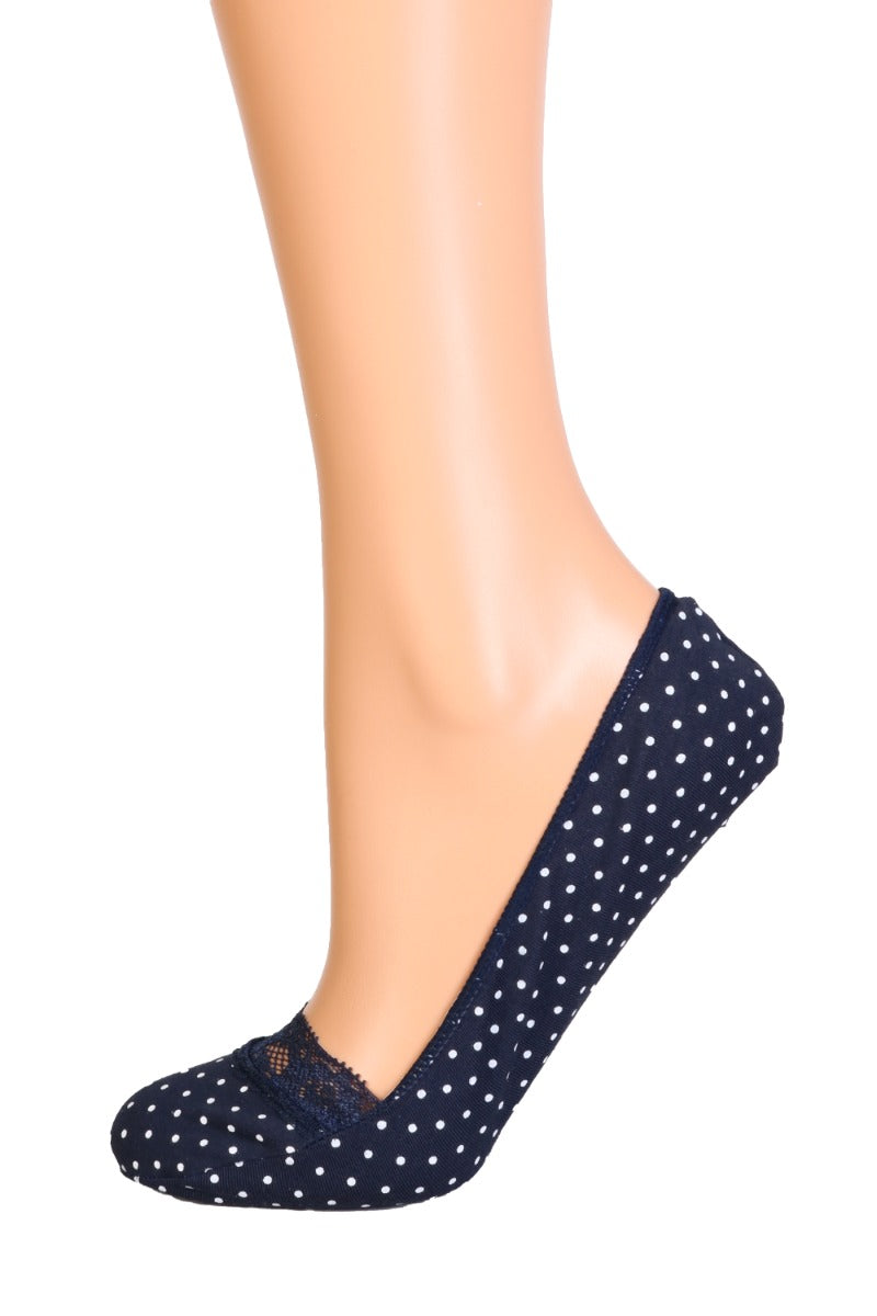 POIS dark blue footies with dots