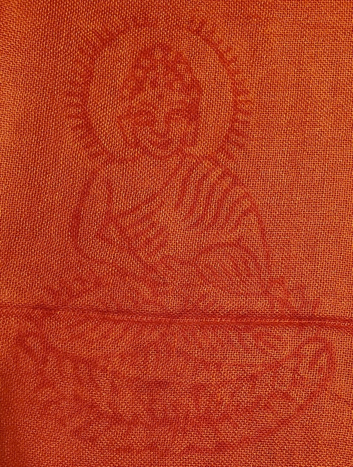 Primordial Om & Asian Symbols Printed Scarf