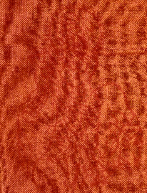 Primordial Om & Asian Symbols Printed Scarf