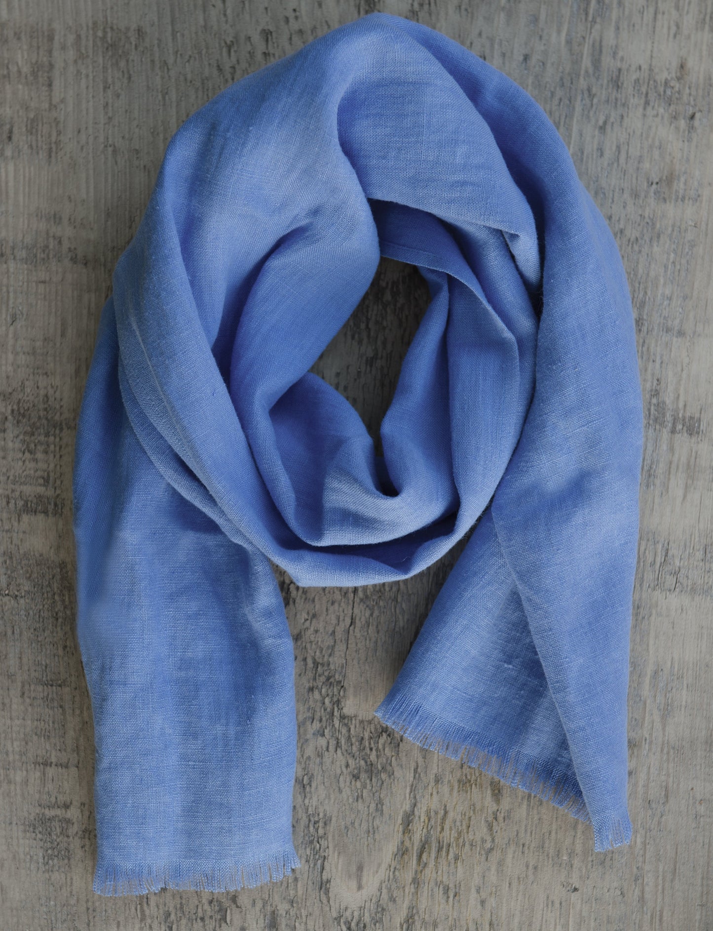 Cornflower Blue linen scarf