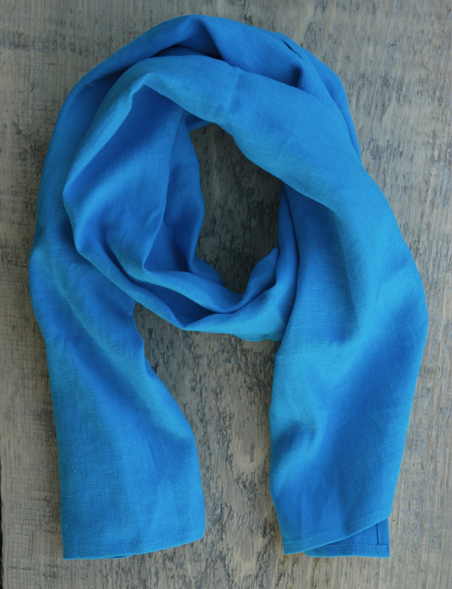 Cornflower Blue linen scarf