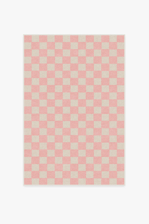Teresa Checkered Pink Rug
