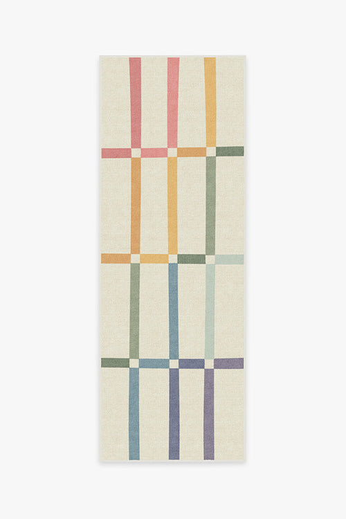 The Home Edit Joanna Ivory Rainbow Tufted Rug