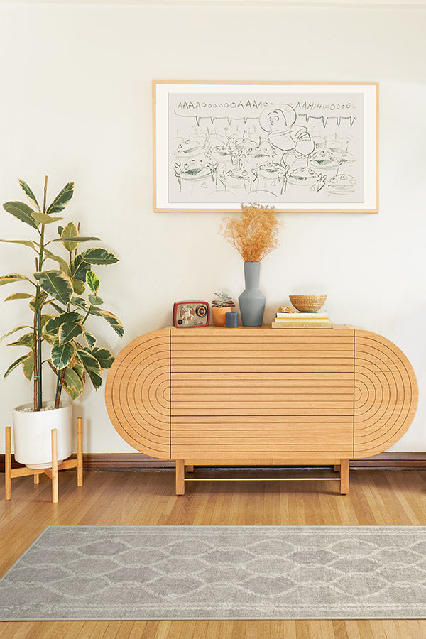 Toy Story Rope Trellis Grey Tufted Rug