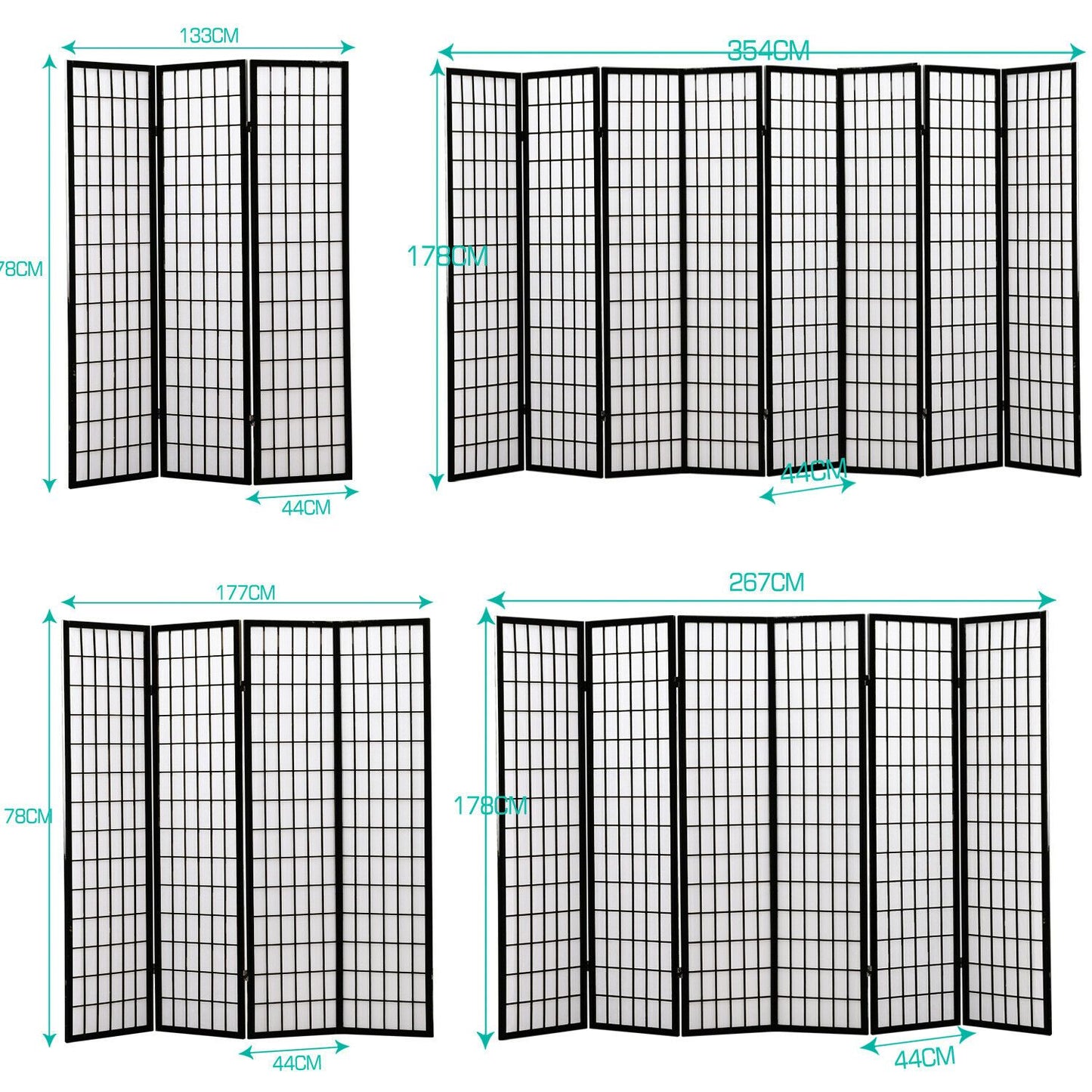 Levede 3 Panel Free Standing Foldable  Room Divider Privacy Screen
