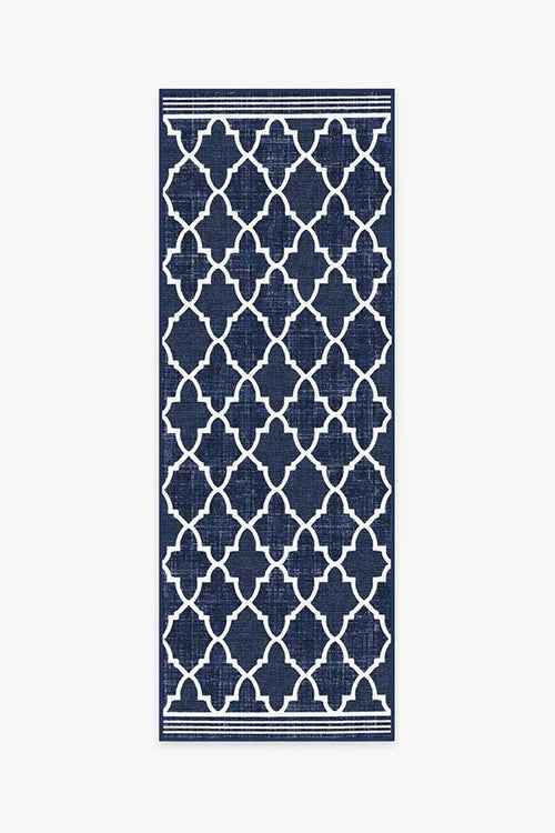 Outdoor Varia Trellis Royal Blue Rug