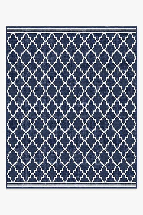 Outdoor Varia Trellis Royal Blue Rug