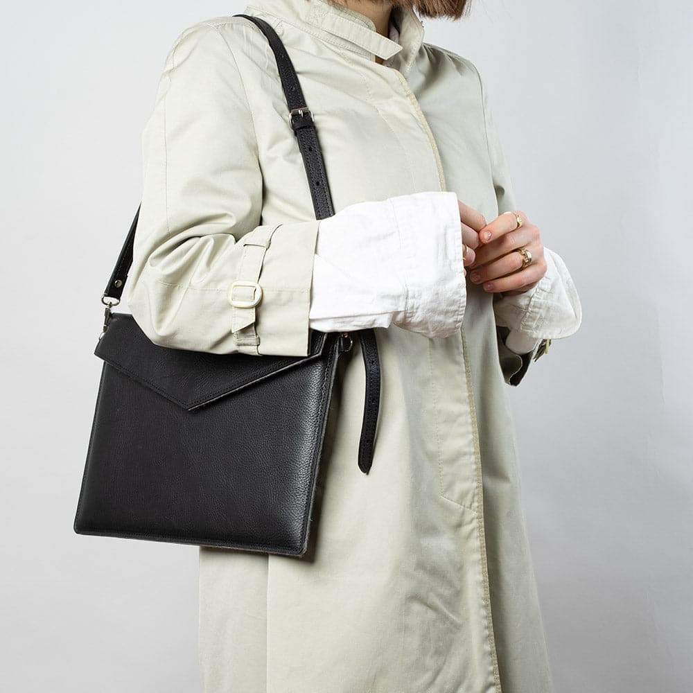 Leather Bag for MacBook with a pocket for iPad