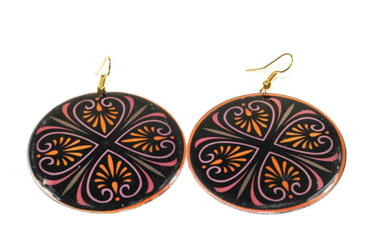 Mehndi Henna Art Mother Of Pearl Earrings