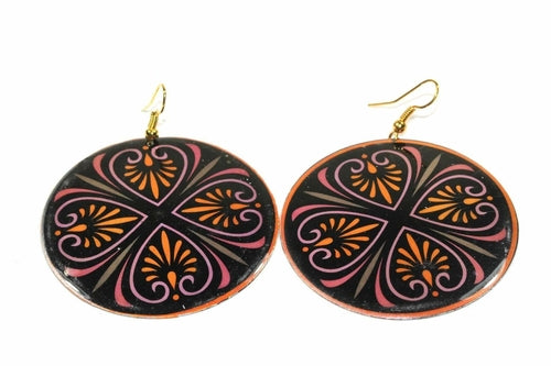 Mehndi Henna Art Mother Of Pearl Earrings