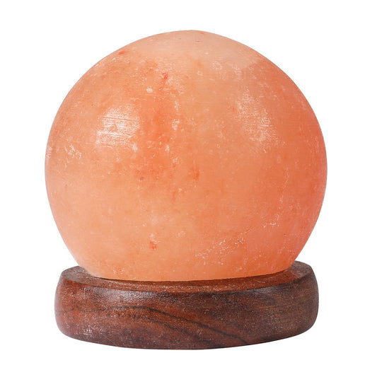 Himalayan Salt Lamp Globe USB Natural Crystal Rock Cord Night Light