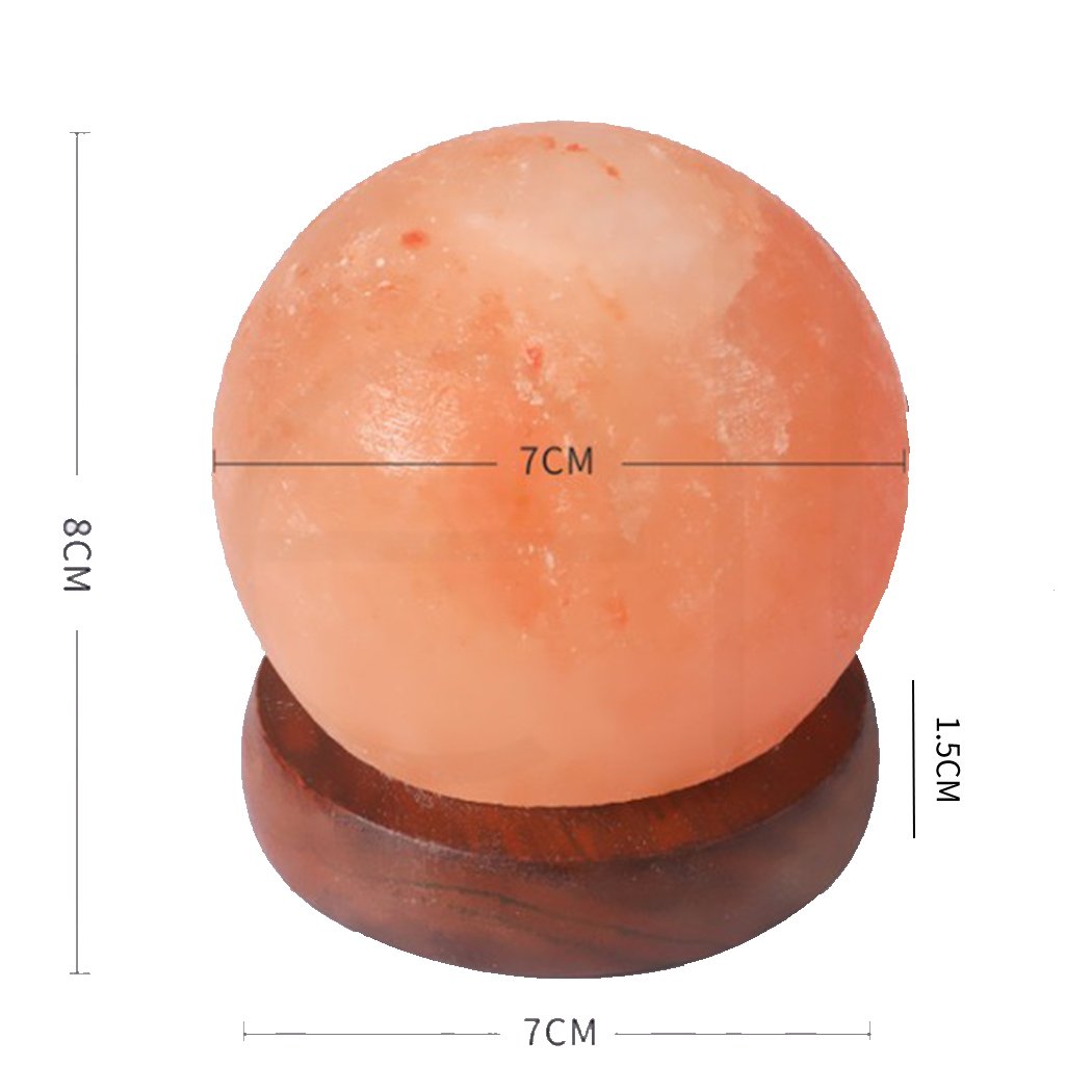 Himalayan Salt Lamp Globe USB Natural Crystal Rock Cord Night Light