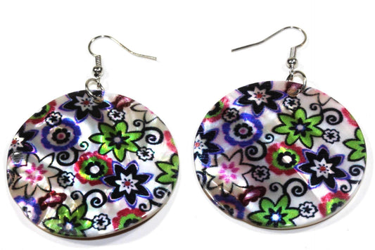 Blooming Flowers Mother Of Pearl Earrings