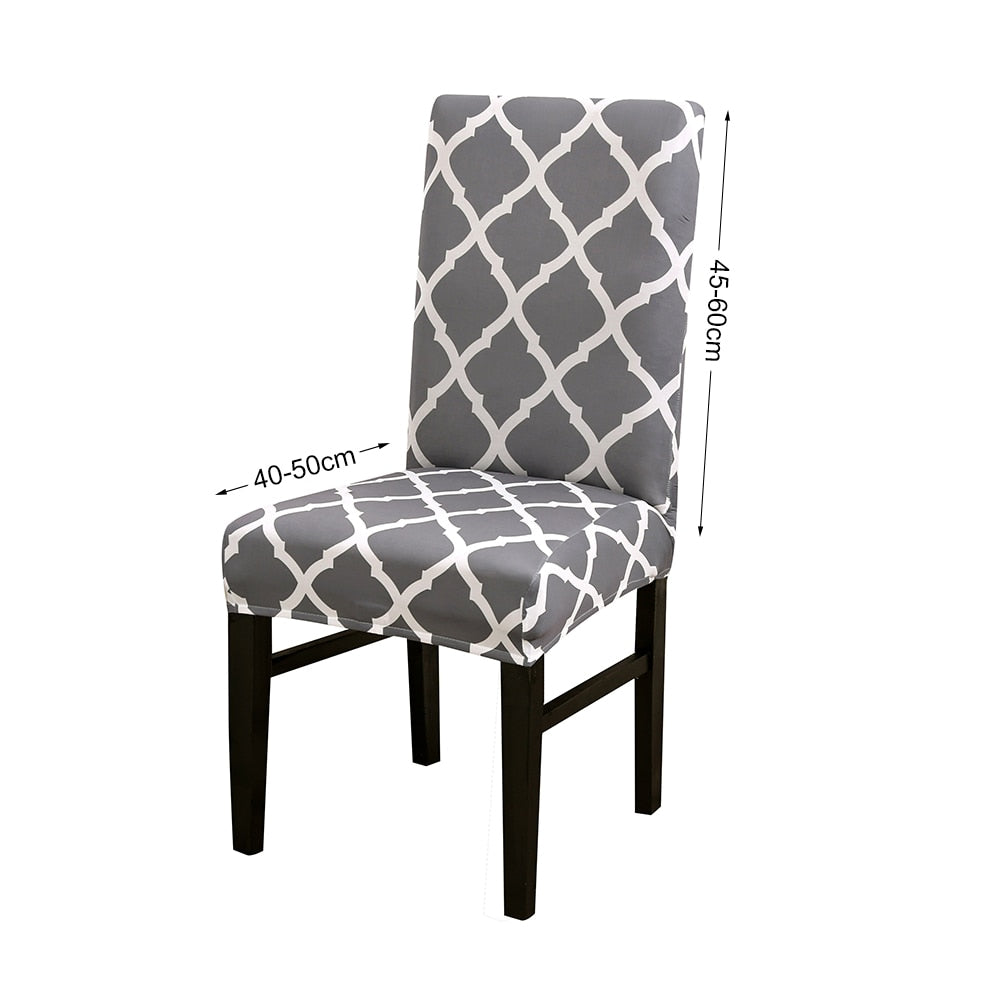 1/2/4pcs Geometric Printed Chair Cover Washable