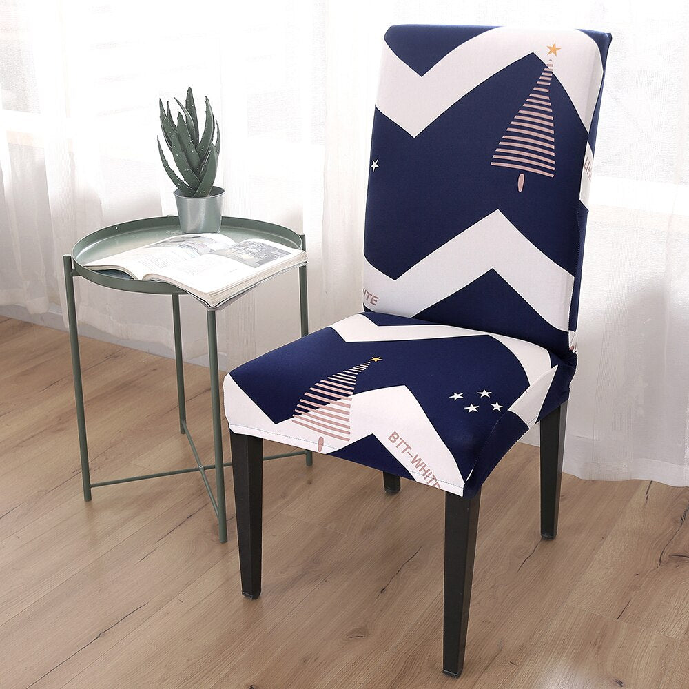 1/2pcs Kitchen Chair Cover Dining Seat Cover Black