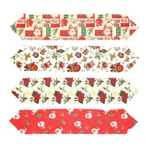 1/4PCS Christmas Flag Santa Claus Tapestry Table