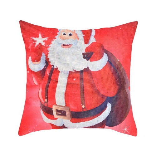 1/6Pcs 45*45cm Christmas Cushion Cover Santa Claus