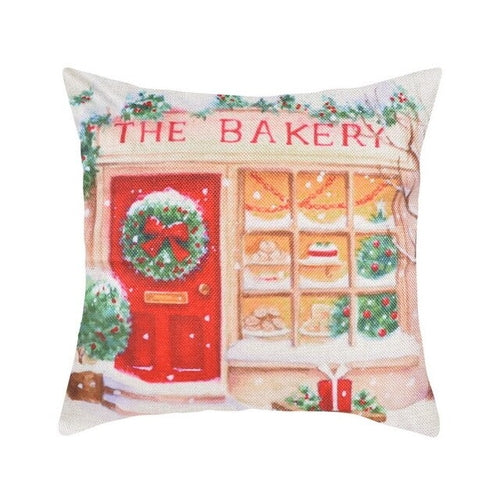 1/6Pcs 45*45cm Christmas Cushion Cover Santa Claus