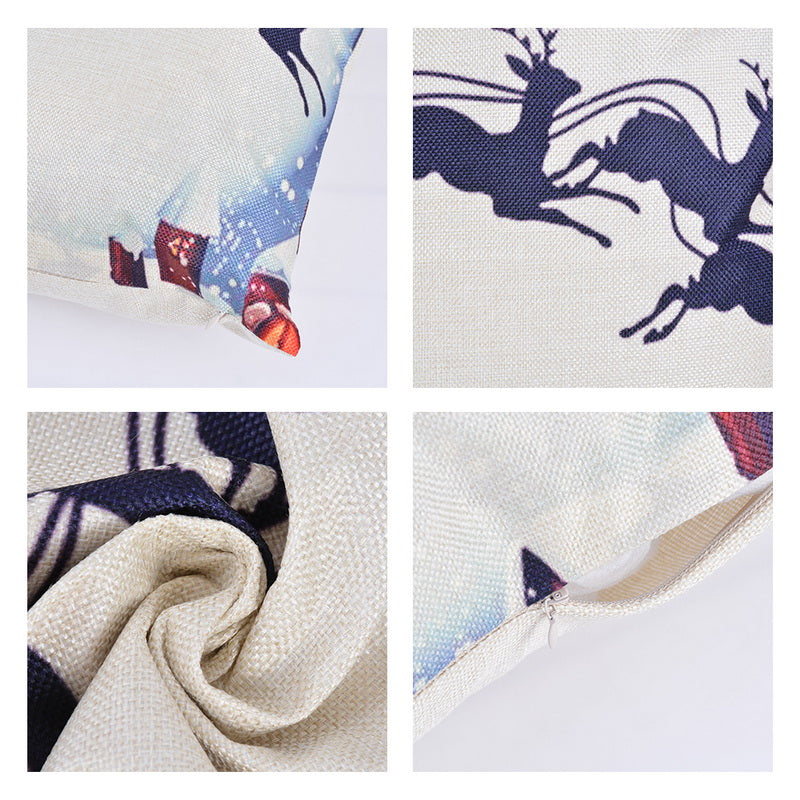 1/6Pcs 45*45cm Christmas Cushion Cover Santa Claus