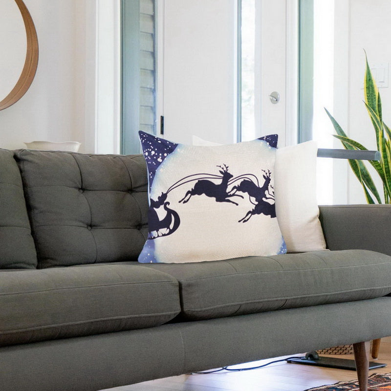 1/6Pcs 45*45cm Christmas Cushion Cover Santa Claus