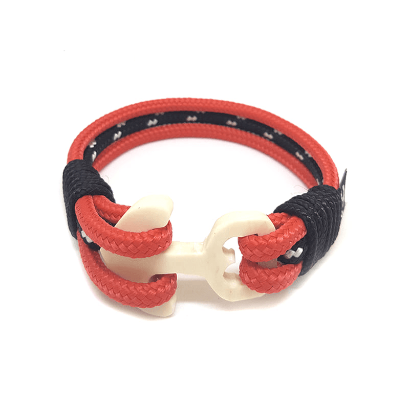 Morocco Wood Anchor Nautical Bracelet